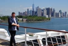 Kevin M Grubb of Q Cruise + Travel on Queen Mary 2 in New York City