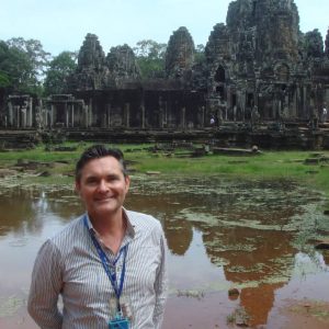 David Lauwers of Q Cruise + Travel at Angkor Wat, Cambodia