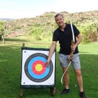 One of the many activities at Bushmans Kloof is archery