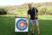 One of the many activities at Bushmans Kloof is archery