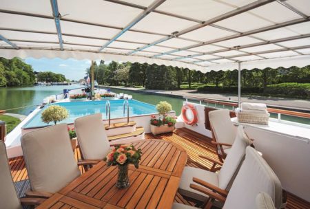 Relax on deck of your European barge cruises