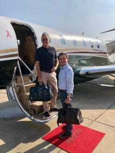 Rob and David of Q private jet